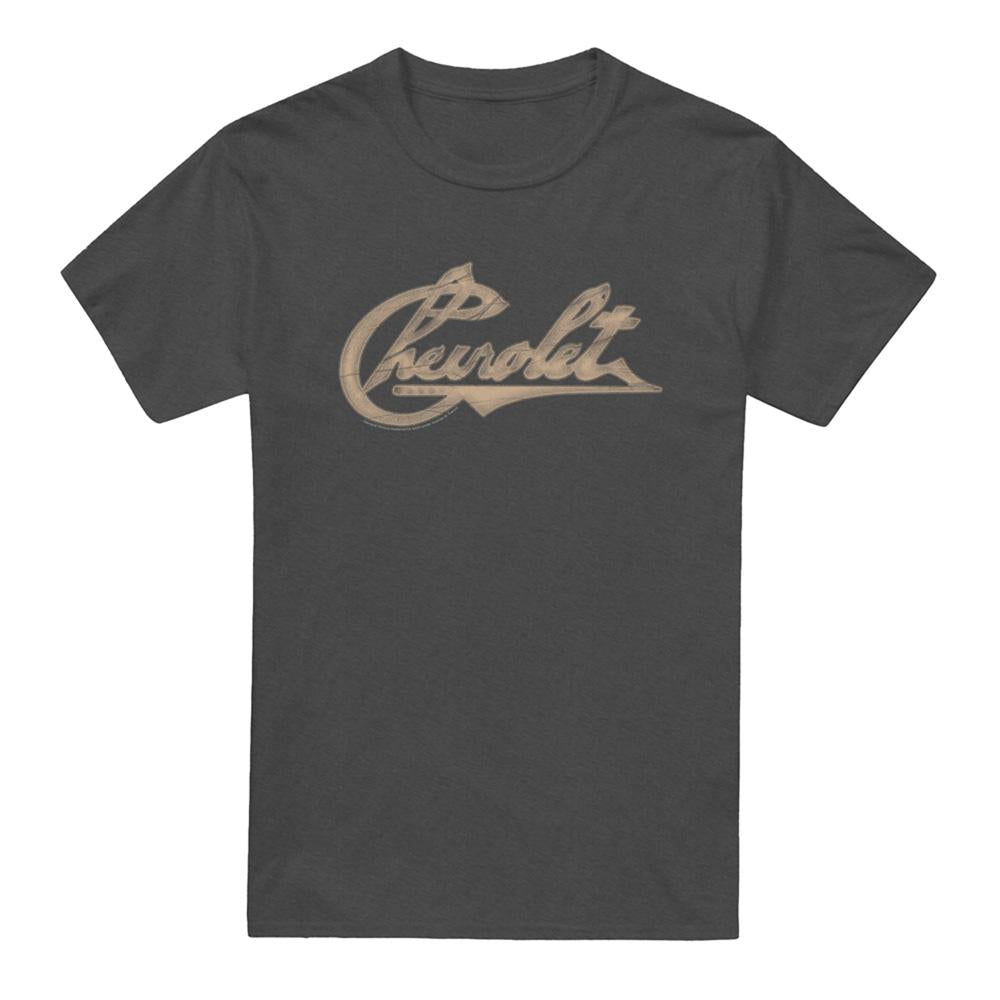 Charcoal - Front - Chevrolet Unisex Adult Chevy Script Heather T-Shirt