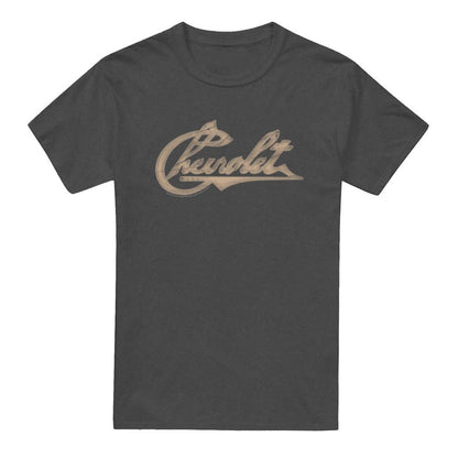 Charcoal - Front - Chevrolet Unisex Adult Chevy Script Heather T-Shirt