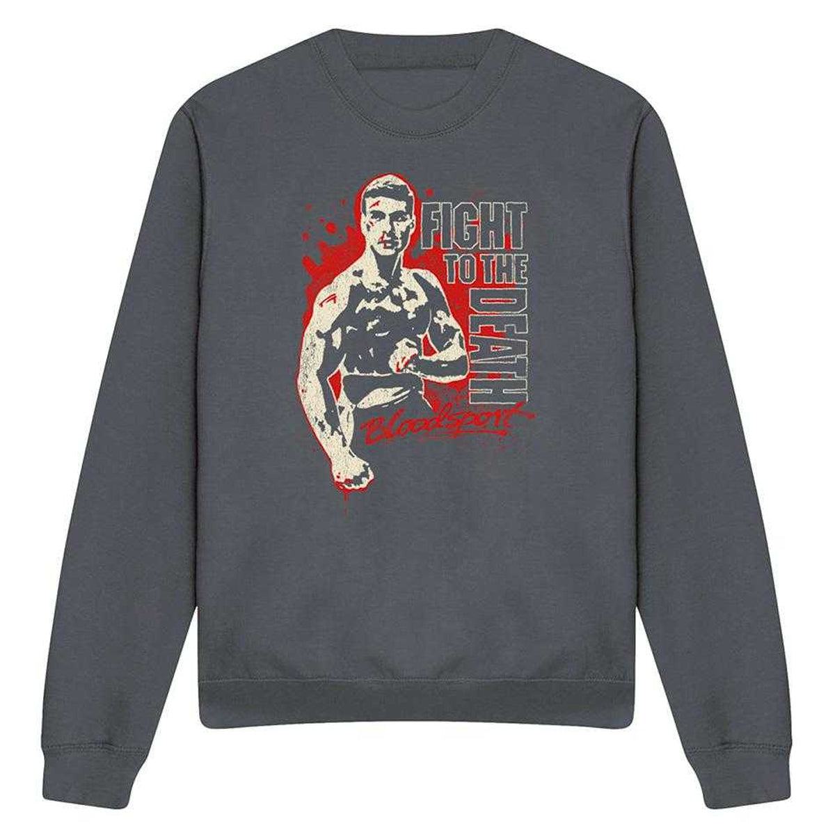 Charcoal - Front - Bloodsport Unisex Adult To The Death Sweatshirt