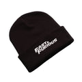 Black - Back - Fast & Furious Mens Logo Beanie