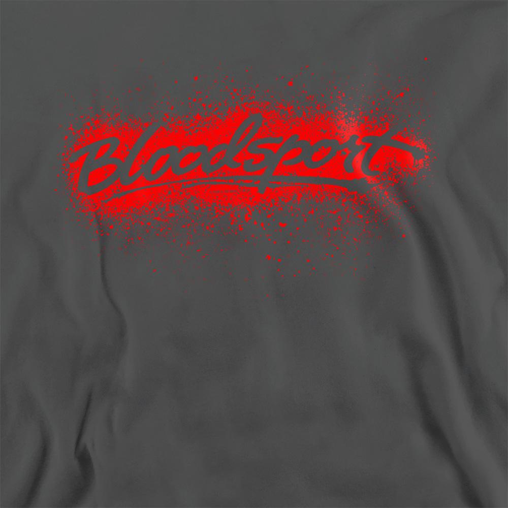 Charcoal - Side - Bloodsport Unisex Adult Blood Splatter Sweatshirt