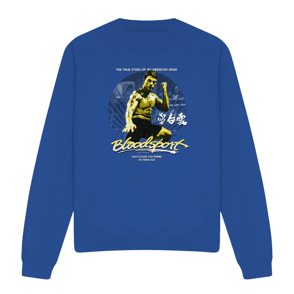 Royal Blue - Front - Bloodsport Unisex Adult American Ninja Sweatshirt