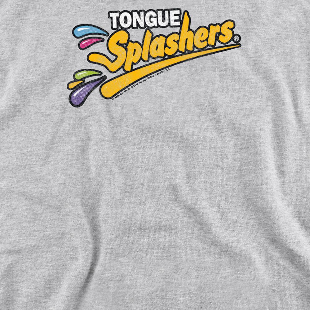 Athletic Heather - Side - Dubble Bubble Unisex Adult Tongue Splashers Logo Heather Sweatshirt