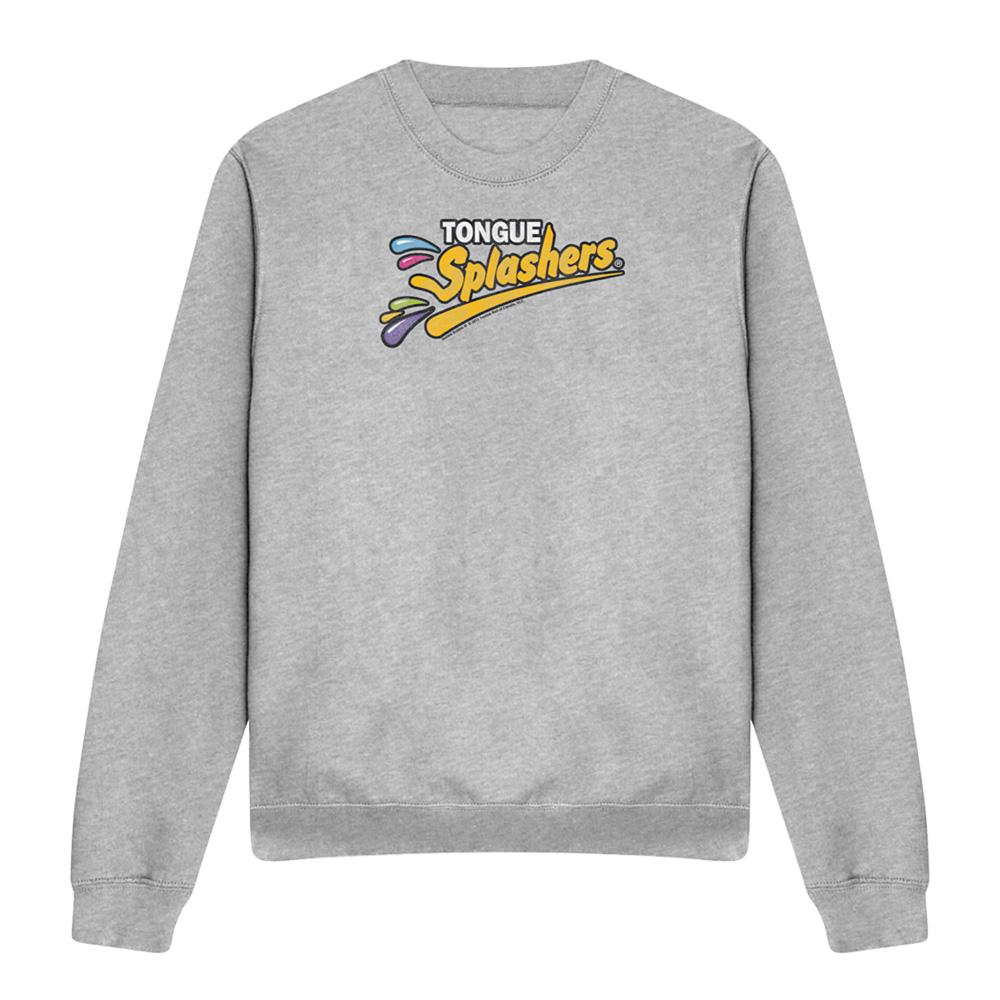 Athletic Heather - Front - Dubble Bubble Unisex Adult Tongue Splashers Logo Heather Sweatshirt