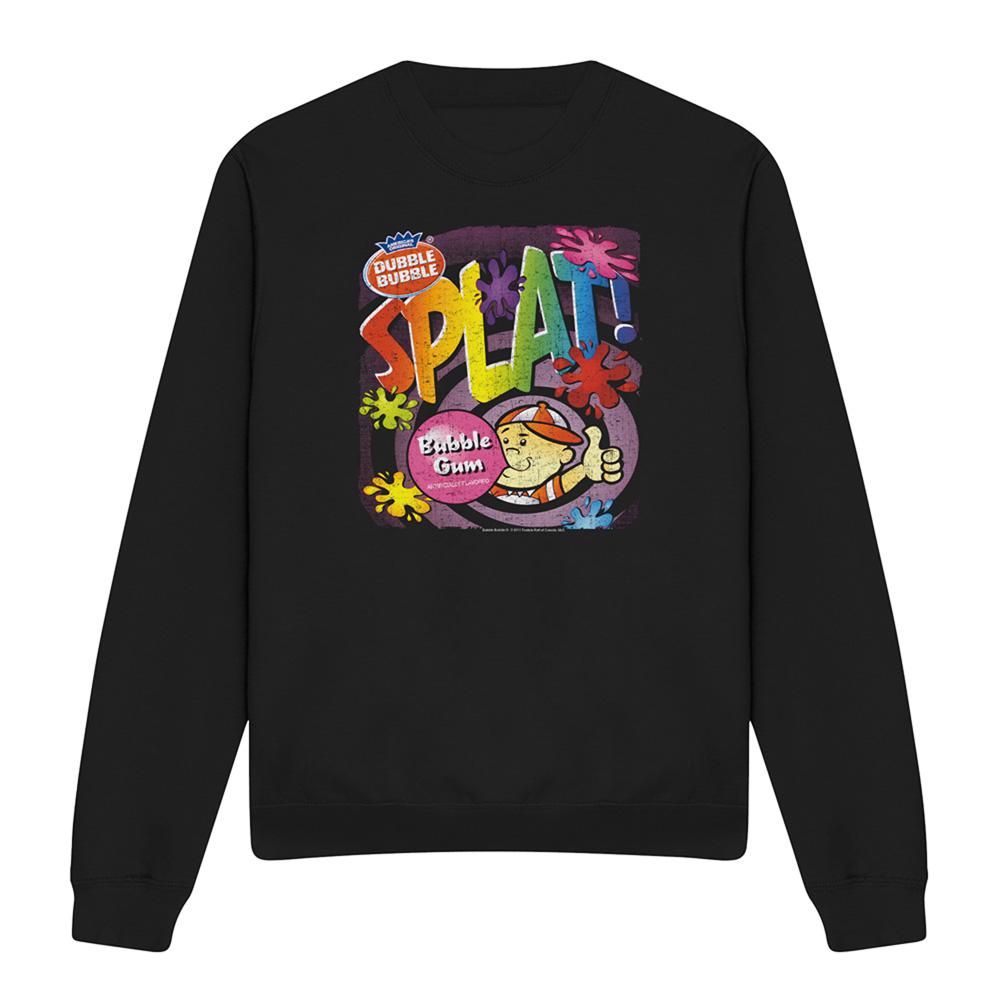 Black - Front - Dubble Bubble Unisex Adult Splat Gum Sweatshirt