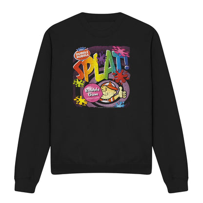 Black - Front - Dubble Bubble Unisex Adult Splat Gum Sweatshirt