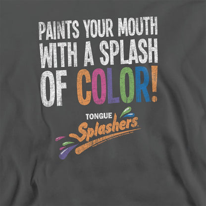 Charcoal - Side - Dubble Bubble Unisex Adult Paints Your Mouth Heather Sweatshirt