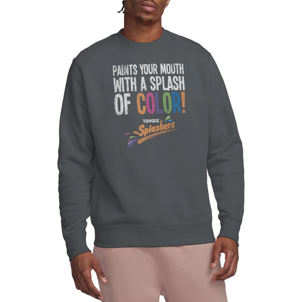 Charcoal - Lifestyle - Dubble Bubble Unisex Adult Paints Your Mouth Heather Sweatshirt