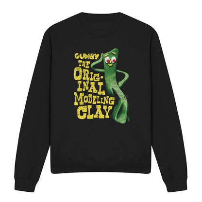 Black - Front - Gumby Unisex Adult So Punny Sweatshirt