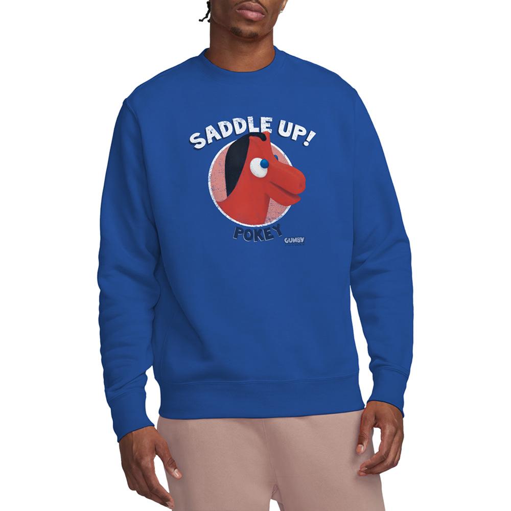 Royal Blue - Lifestyle - Gumby Unisex Adult Saddle Up Sweatshirt