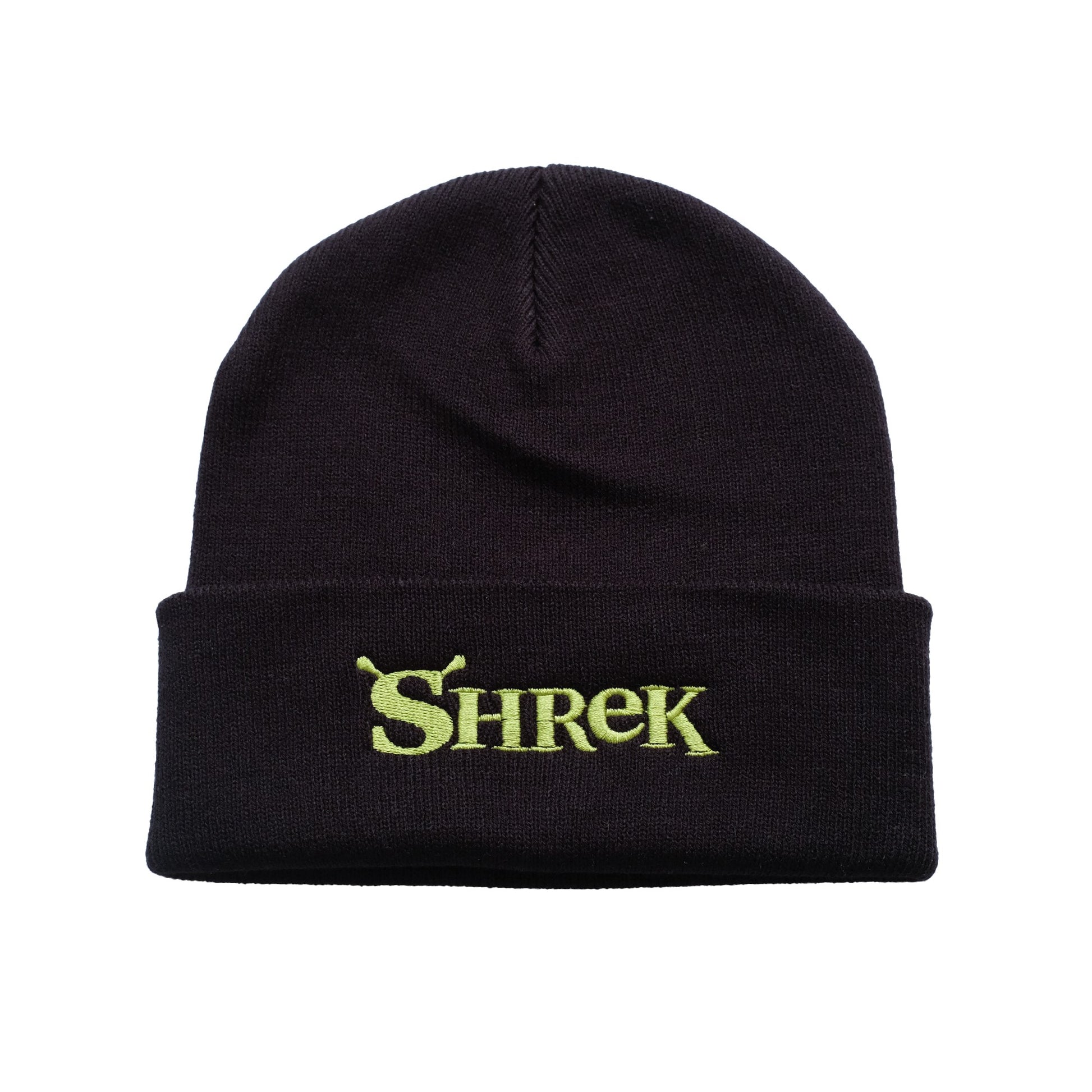 Black - Front - Shrek Mens Logo Beanie