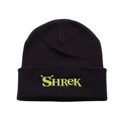 Black - Front - Shrek Mens Logo Beanie