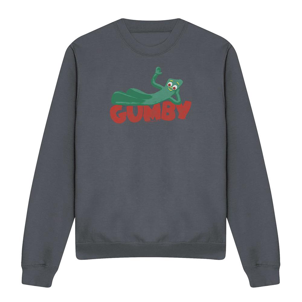 Charcoal - Front - Gumby Unisex Adult On Logo Sweatshirt