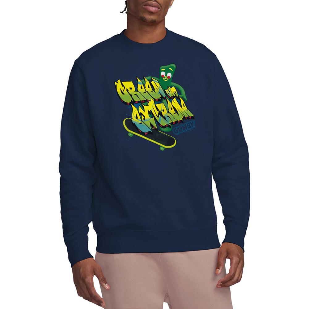 Navy - Lifestyle - Gumby Unisex Adult Green And Extreme Sweatshirt