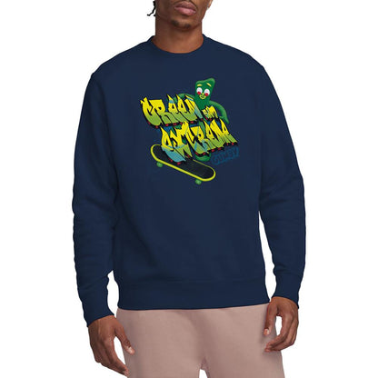 Navy - Lifestyle - Gumby Unisex Adult Green And Extreme Sweatshirt