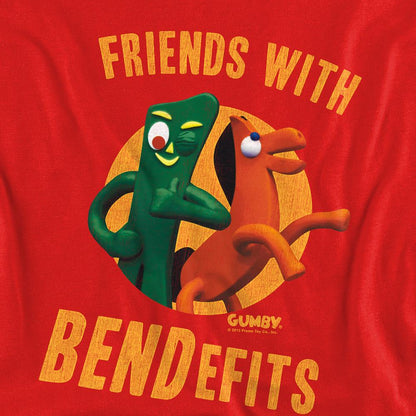 Red - Side - Gumby Unisex Adult Bendefits Sweatshirt