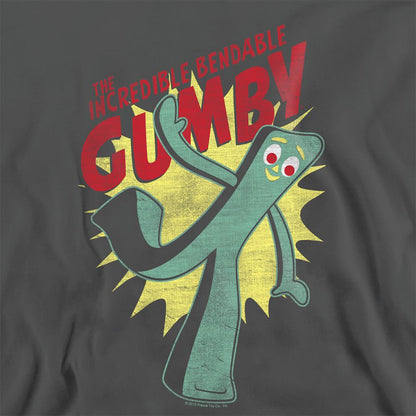 Charcoal - Side - Gumby Unisex Adult Bendable Sweatshirt