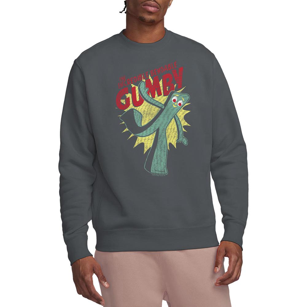 Charcoal - Lifestyle - Gumby Unisex Adult Bendable Sweatshirt