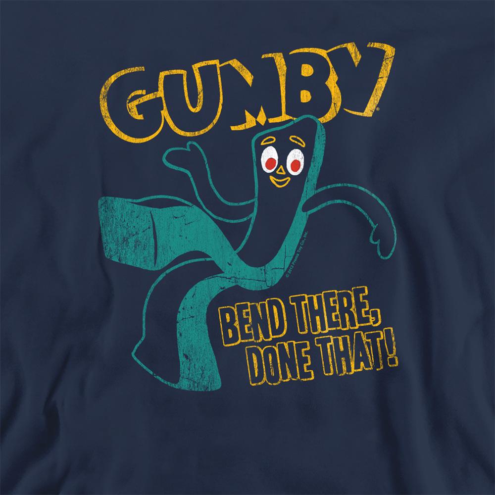 Navy - Side - Gumby Unisex Adult Bend There Sweatshirt