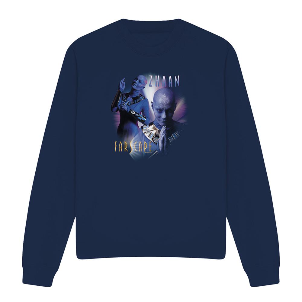 Navy - Front - Farscape Unisex Adult Zhaan Sweatshirt