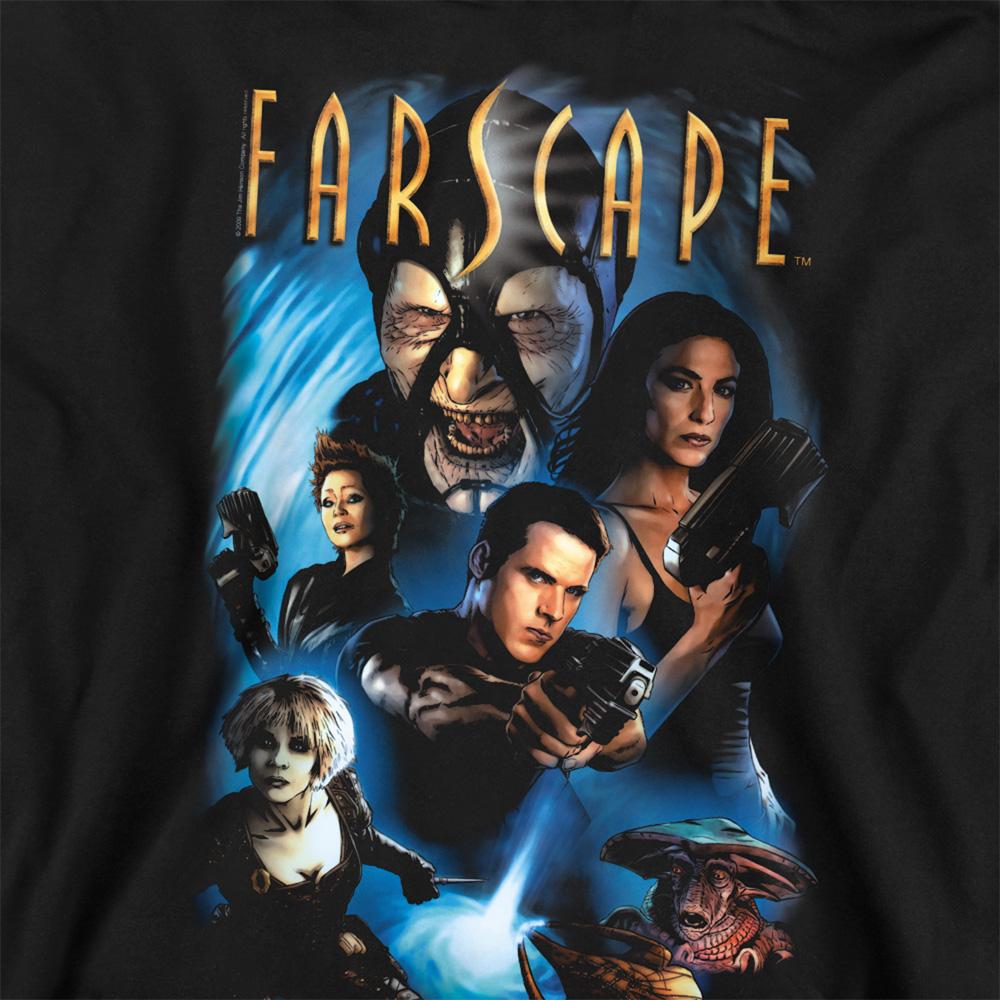 Black - Side - Farscape Unisex Adult Comic Cover Sweatshirt