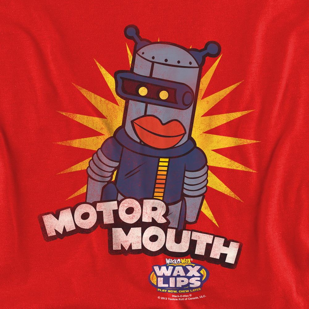 Red - Side - Dubble Bubble Unisex Adult Motor Mouth Sweatshirt