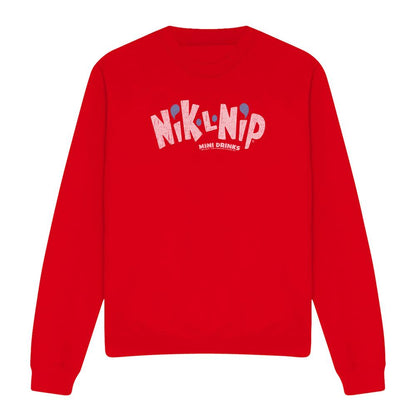 Red - Front - Dubble Bubble Unisex Adult Distressed Logo Sweatshirt