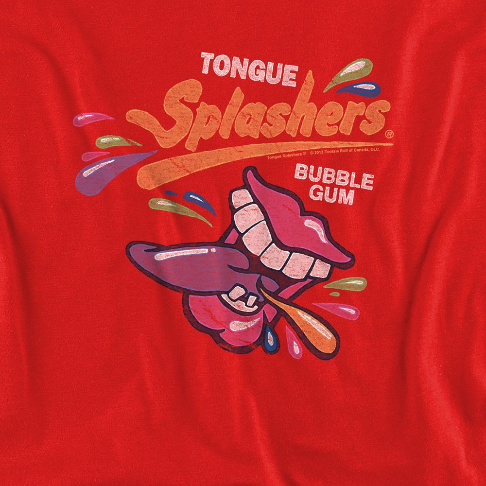 Red - Side - Dubble Bubble Unisex Adult Distressed Logo Sweatshirt