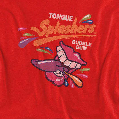 Red - Side - Dubble Bubble Unisex Adult Distressed Logo Sweatshirt