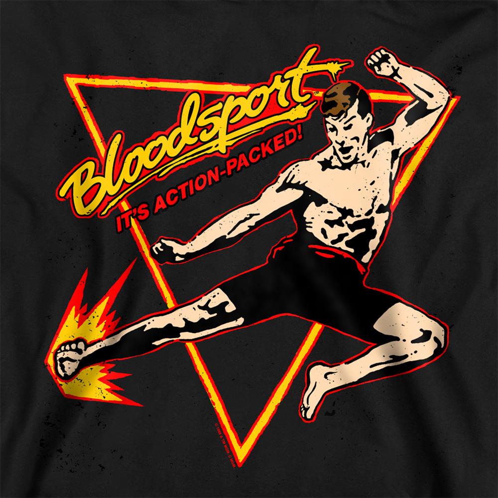 Black - Side - Bloodsport Unisex Adult Action Packed Sweatshirt