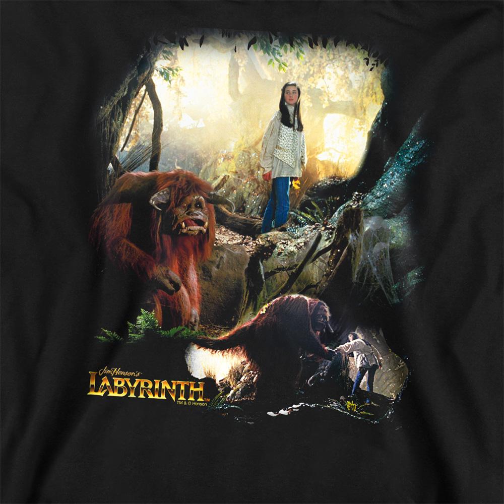 Black - Side - Labyrinth Unisex Adult Sarah & Ludo Sweatshirt