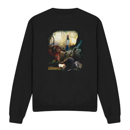 Black - Front - Labyrinth Unisex Adult Sarah & Ludo Sweatshirt