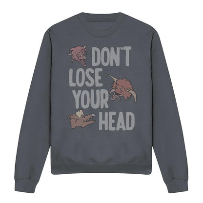 Charcoal - Front - Labyrinth Unisex Adult Don´t Lose Your Head Sweatshirt