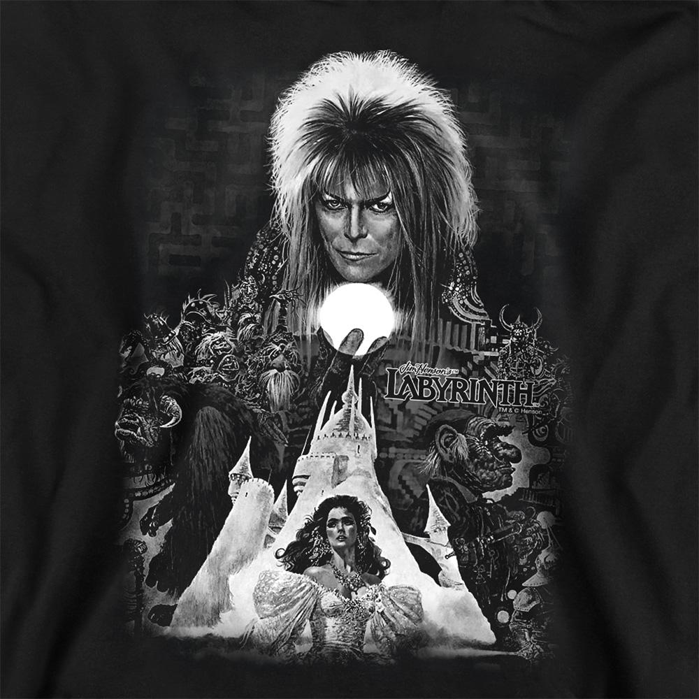 Black - Side - Labyrinth Unisex Adult Castle Sweatshirt