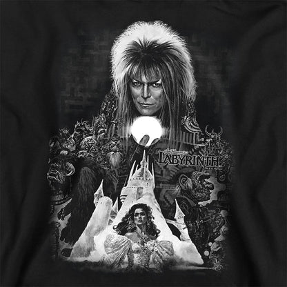 Black - Side - Labyrinth Unisex Adult Castle Sweatshirt