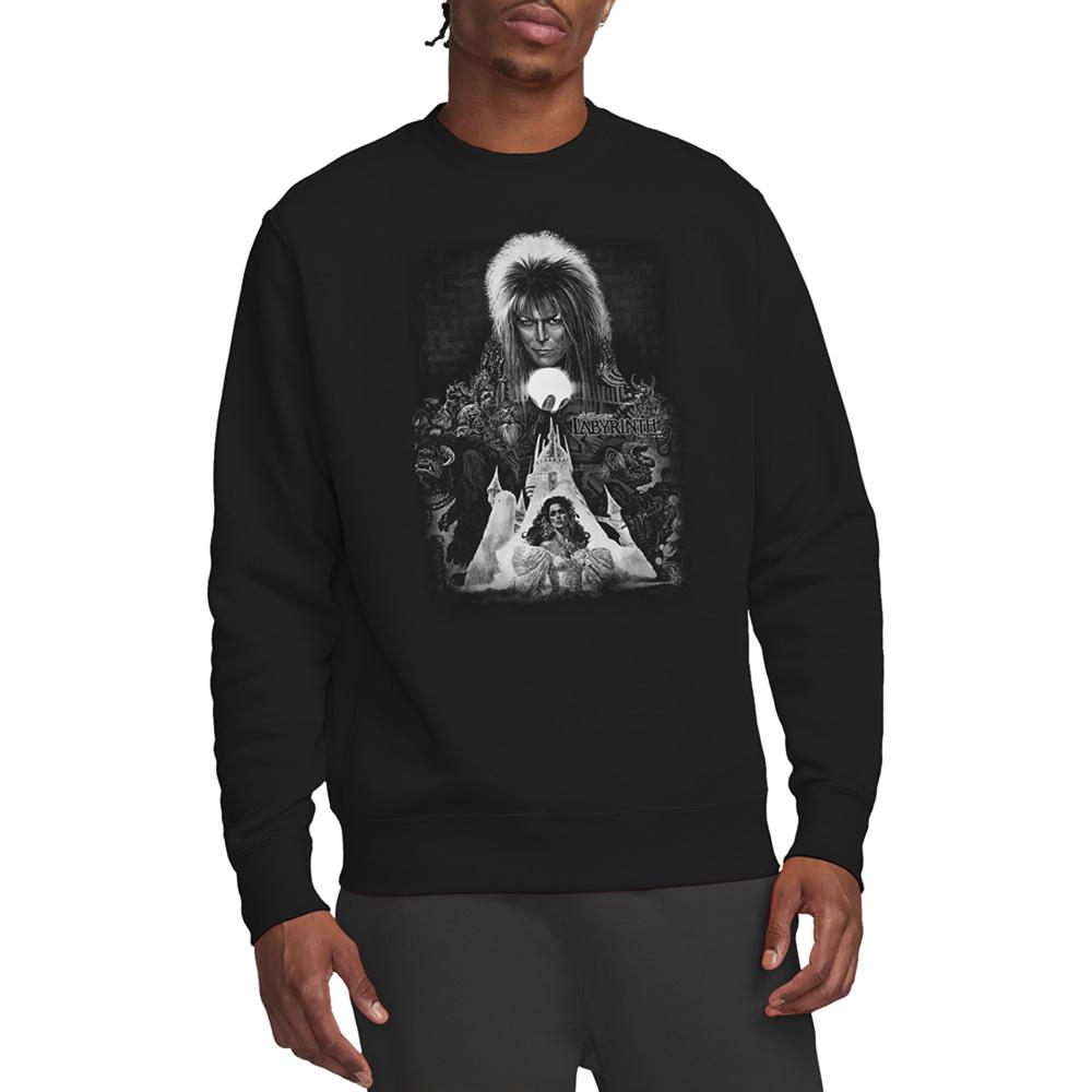 Black - Lifestyle - Labyrinth Unisex Adult Castle Sweatshirt