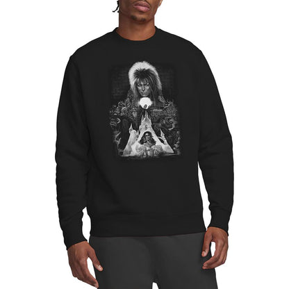 Black - Lifestyle - Labyrinth Unisex Adult Castle Sweatshirt