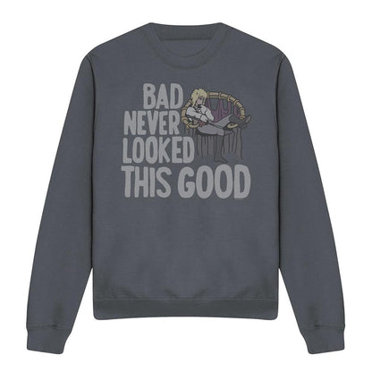 Charcoal - Front - Labyrinth Unisex Adult Bad Never Looked This Good Sweatshirt
