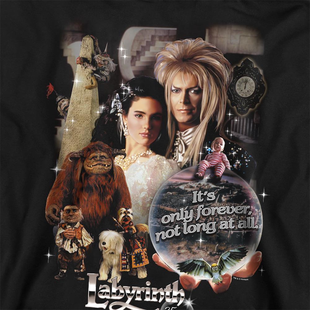 Black - Side - Labyrinth Unisex Adult 25 Years Of Magic Sweatshirt