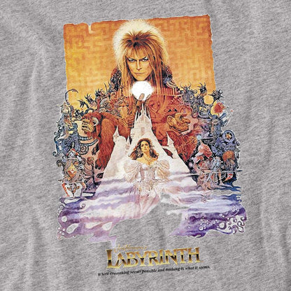 Athletic Heather - Back - Labyrinth Unisex Adult Movie Poster T-Shirt