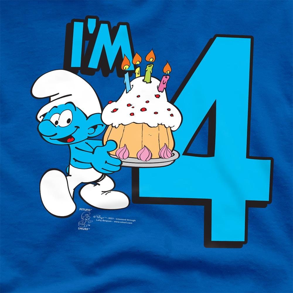 Royal Blue - Side - The Smurfs Unisex Adult I´m 4 T-Shirt