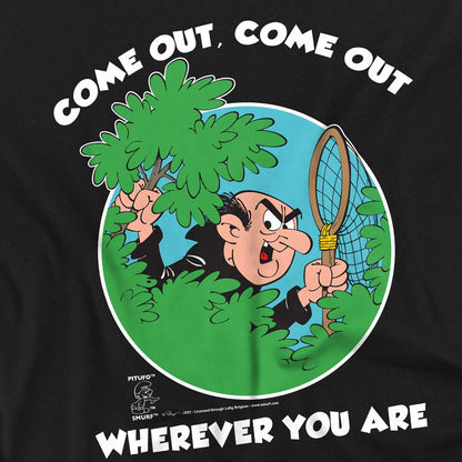 Black - Side - The Smurfs Unisex Adult Gargamel Long-Sleeved T-Shirt