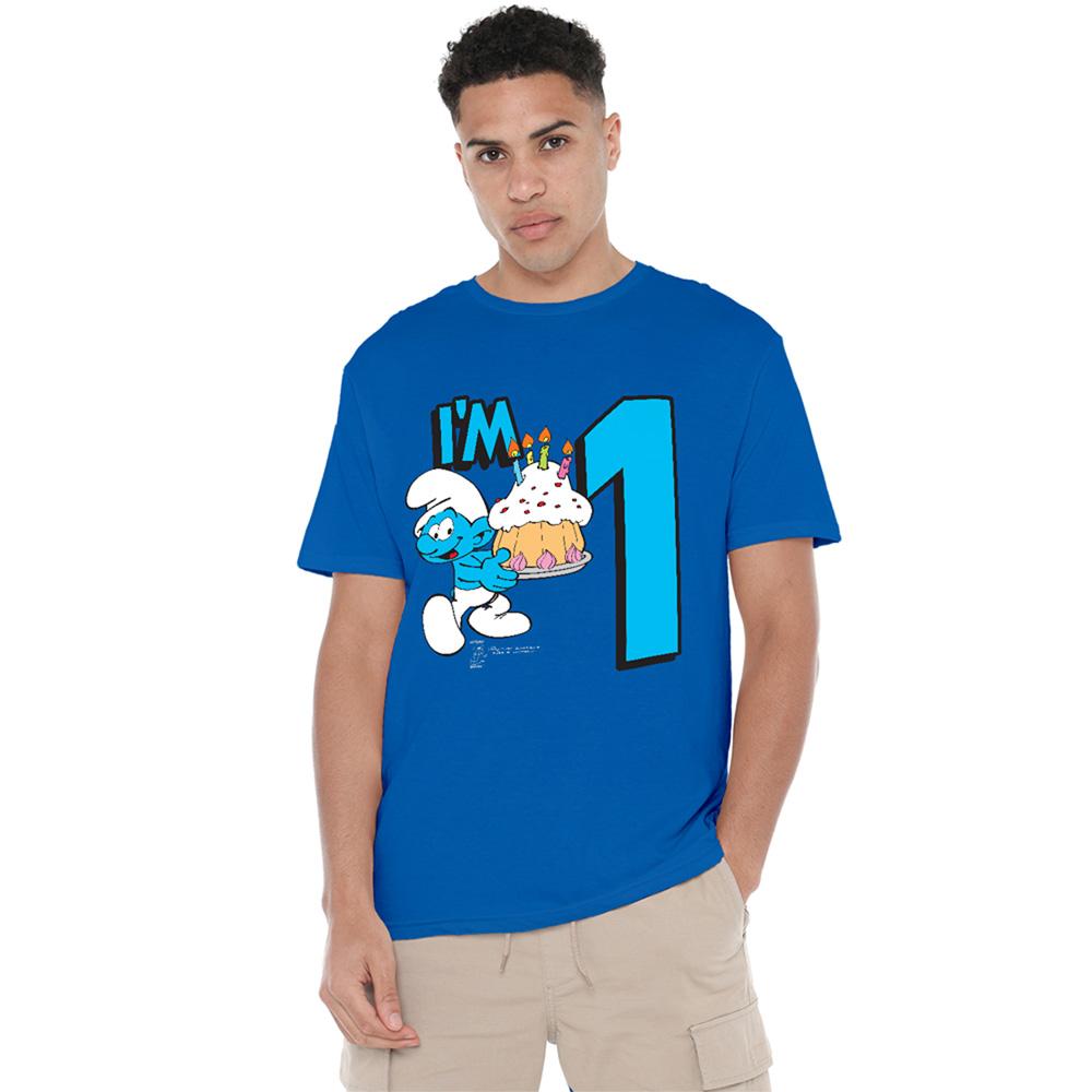 Royal Blue - Lifestyle - The Smurfs Unisex Adult I´m 1 Birthday T-Shirt