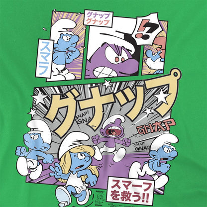 Kelly Green - Side - The Smurfs Unisex Adult Manga T-Shirt
