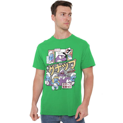 Kelly Green - Lifestyle - The Smurfs Unisex Adult Manga T-Shirt