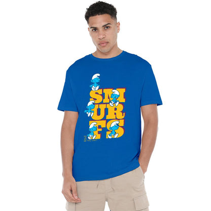 Royal Blue - Lifestyle - The Smurfs Unisex Adult Letters T-Shirt