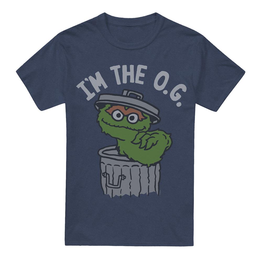 Navy - Front - Sesame Street Unisex Adult I´m The Og Heather T-Shirt