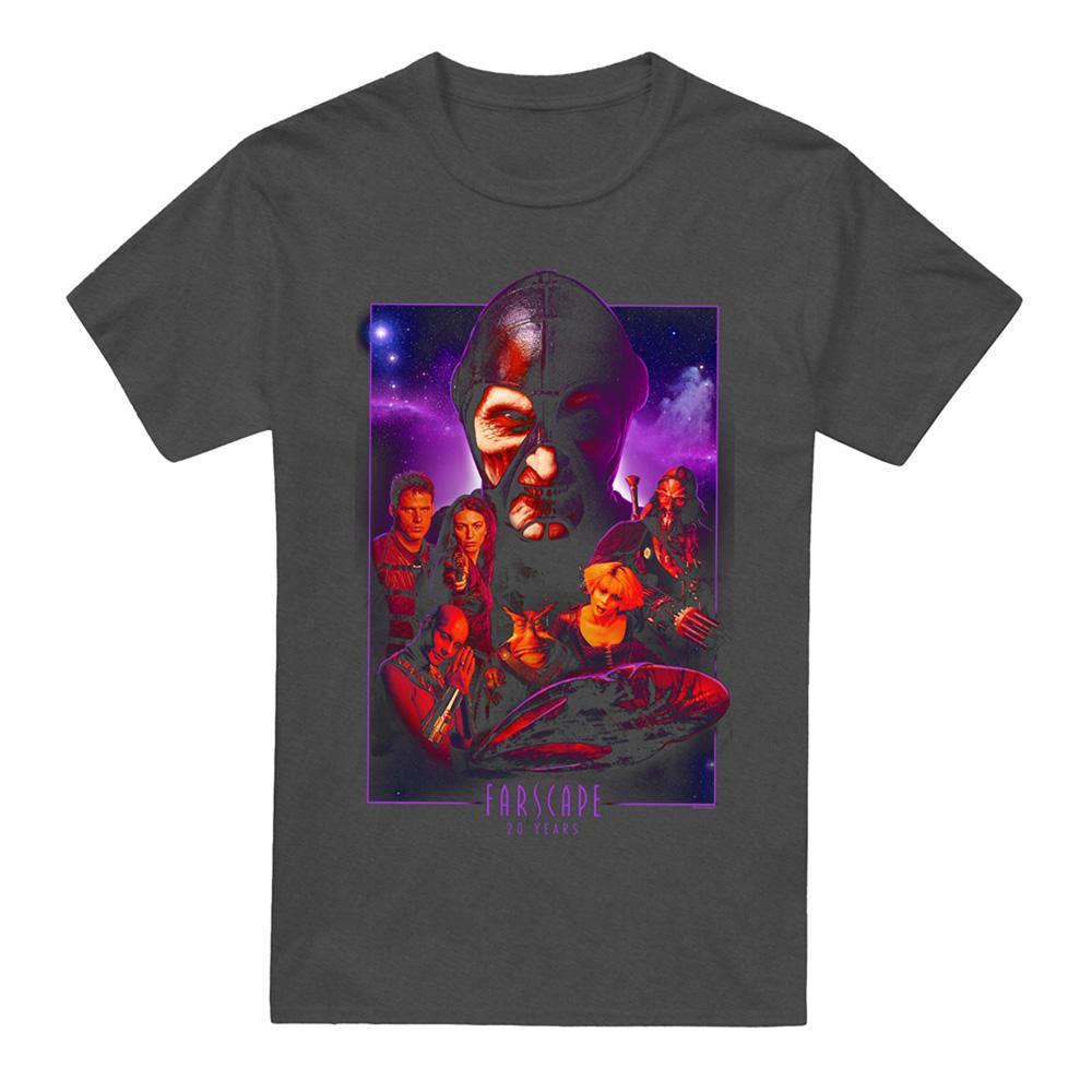 Charcoal - Front - Farscape Unisex Adult 20 Years Collage Heather T-Shirt