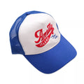 Bright Royal Blue-White - Back - Jaws Mens Amity Island Snapback Trucker Cap