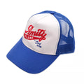 Bright Royal Blue-White - Side - Jaws Mens Amity Island Snapback Trucker Cap